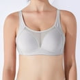 thumbnail image 2 of MKLEKYYCotton Bra Double Support Wireless Bra Lace Bra with Stay In Place Straps Full Coverage Wirefree Bra Tagless for Everyday Wear, 2 of 6