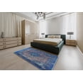 thumbnail image 4 of Ahgly Company Indoor Rectangle Mid-Century Modern Blue Oriental Area Rugs, 8' x 10', 4 of 6