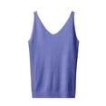 thumbnail image 3 of Rhuody Women Tank Tops Sleeveless O Neck Solid Color Camisole Trend Clothing One Size Blue, 3 of 3