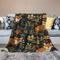 thumbnail image 2 of Orinice  Cute Fox Blanket Gifts for Kids &amp; Adult for Living Room Bedding Couch Soft Warm Lightweight Cozy Animal Foxes and Flower Throw Blankets Party Birthday Decor  All Seasons 50x60in, 2 of 6