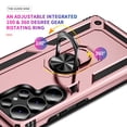thumbnail image 3 of ELEHOLD Hybrid Rugged Case for Samsung Galaxy S25 Ultra Full Body Protection with Metal Magnetic 360° Rotating Ring Holder Kickstand Shockproof Heavy Duty Case for Samsung Galaxy S25 Ultra,Rosegold, 3 of 6