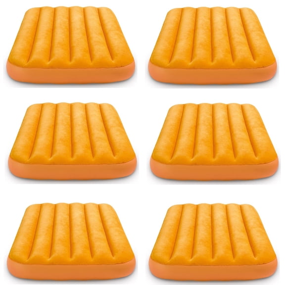 Intex Cozy Kidz Lit Pneumatique Gonflable aux Couleurs Vives et Amusantes avec Sac de Transport (Lot de 6)