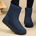 thumbnail image 2 of YAYUBA Snow Boots Women Blue Women's Winter Mid Calf Boots with Insulated Comfort and Traction Sole Design for Cold Weather, 2 of 7