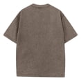 thumbnail image 4 of Qwertyu Men's Vintage Washed Oversized Cotton T Shirts Loose Fit Short Sleeve Casual Streetwear Unisex Tops Green XL, 4 of 5