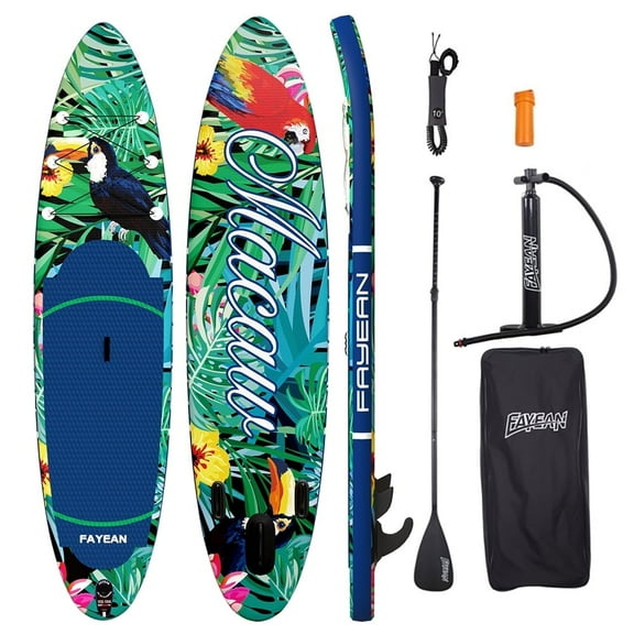 Paddle Board, 10'6" Inflatable Stand Up Paddle Board with Durable SUP Accessories, Stable Non-Slip Deck, Safety Leash Waterproof Bag for Surfing, Travel, Outdoor Enthusiasts