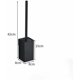 thumbnail image 2 of Stainless Steel 304 Square Wall-Mounted Toilet Brush Holder with 1 Brush Head, Black, 2 of 5