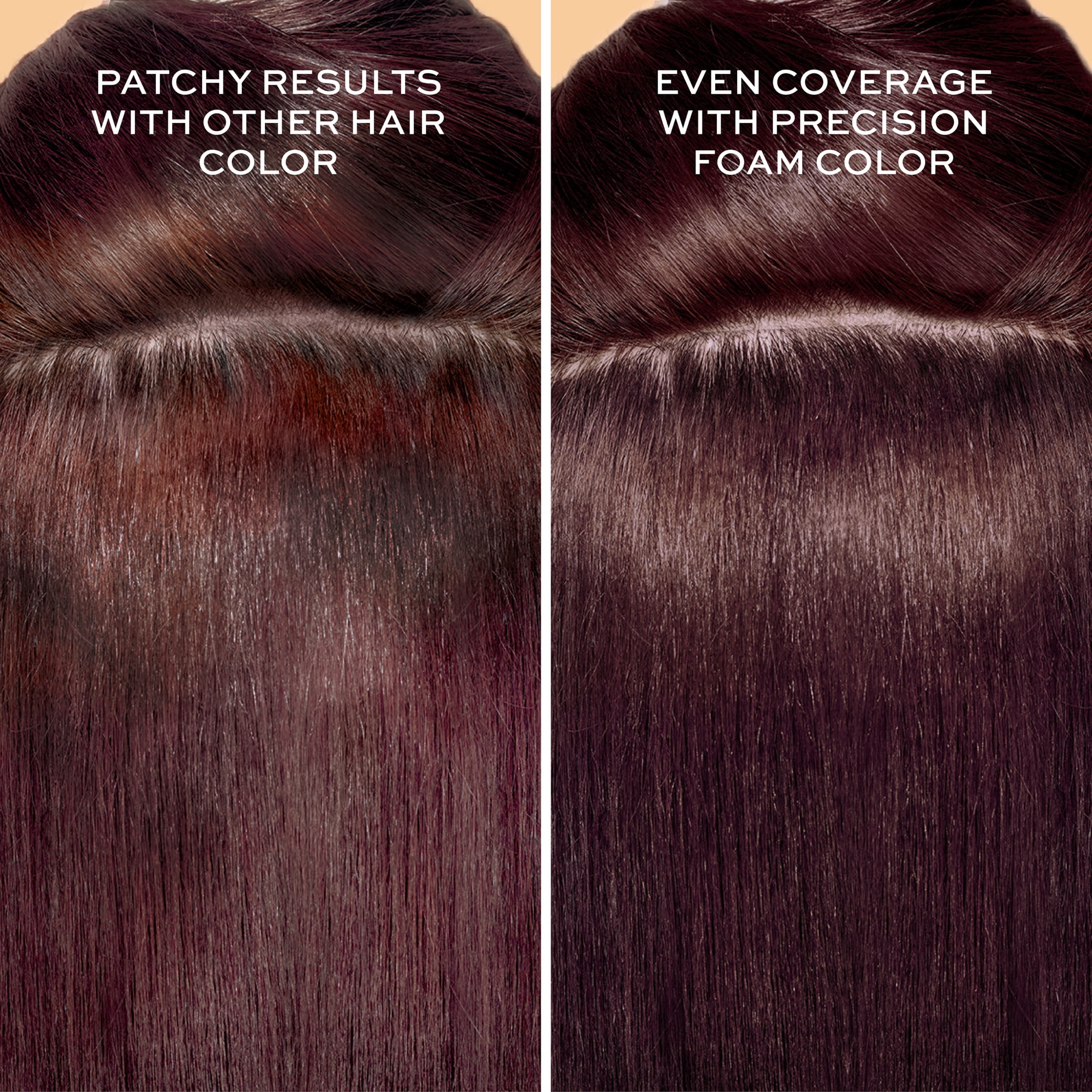 John Frieda Brown Permanent Precision Foam Hair Dye Kit, 4R Dark Red Brown Color, 1 Application