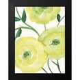 thumbnail image 2 of Lee, Judson 15x18 Black Modern Framed Museum Art Print Titled - Yellow Emerald Florals, 2 of 5