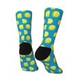 thumbnail image 5 of Uemuo Ball Tennis Pattern Women's Crew Socks, Soft Durable Breathable Moisture-Wicking with Odor Control Cotton socks, 5 of 9