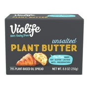 Violife Plant Butter Unsalted, Non-Dairy Vegan, 8.8 oz Paper Brick (Refrigerated)