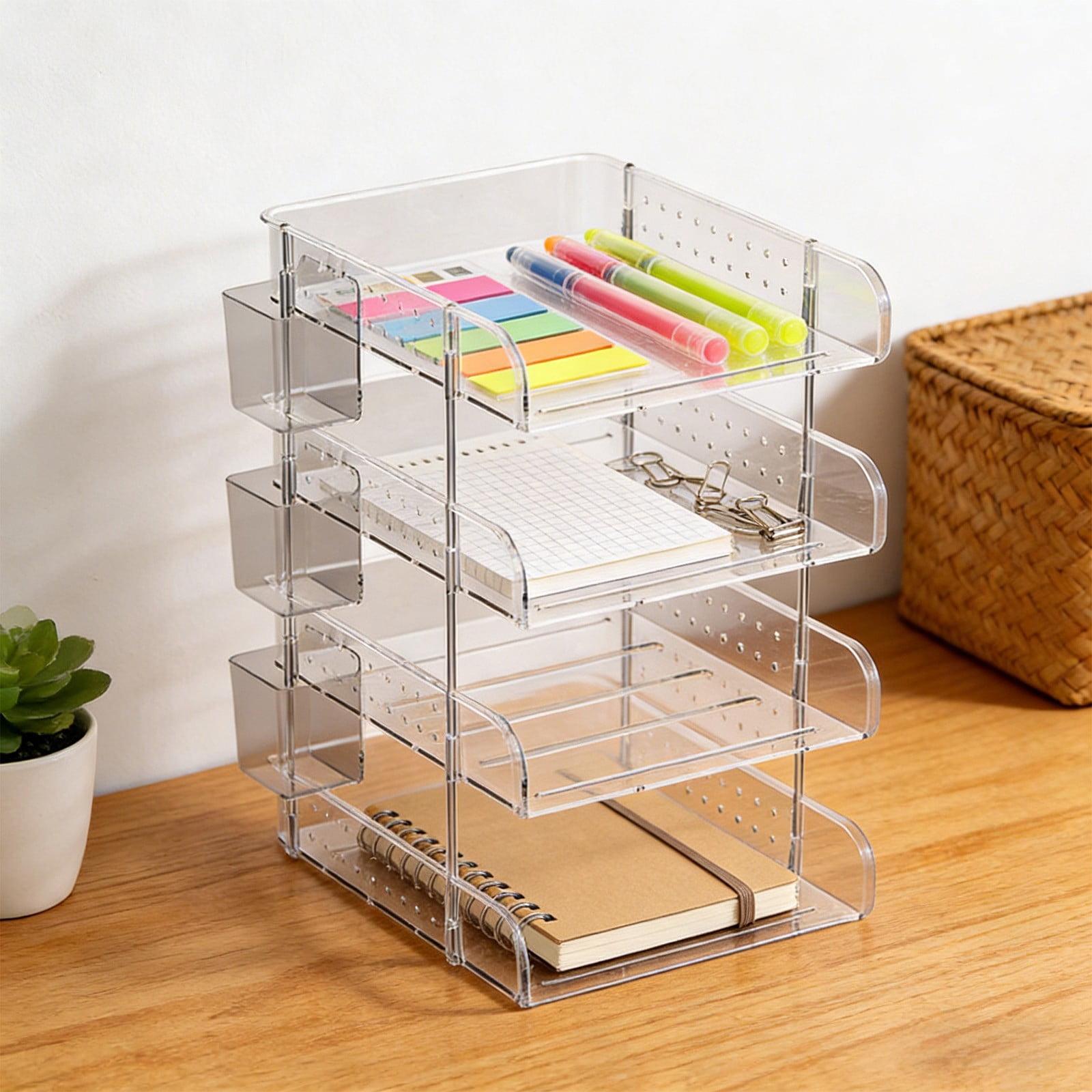 Desk Organizers and Storage, Desktop Organizer, File Storage, Desk Organizer 13.19 x 10.16 x 16.54 inches, File Tray Accessories Rack for Desktop Office Desk Drawers