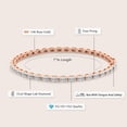thumbnail image 3 of Diamond Tennis Bracelet | 10 Ct EGL Certified Lab Grown Diamond Bracelet Line 7" | 14K in Rose Gold | Aldea Oval Lab Diamond Tennis Bracelet | Prong Settings | FG-VS1-VS2 Quality | Friendly Diamonds, 3 of 7
