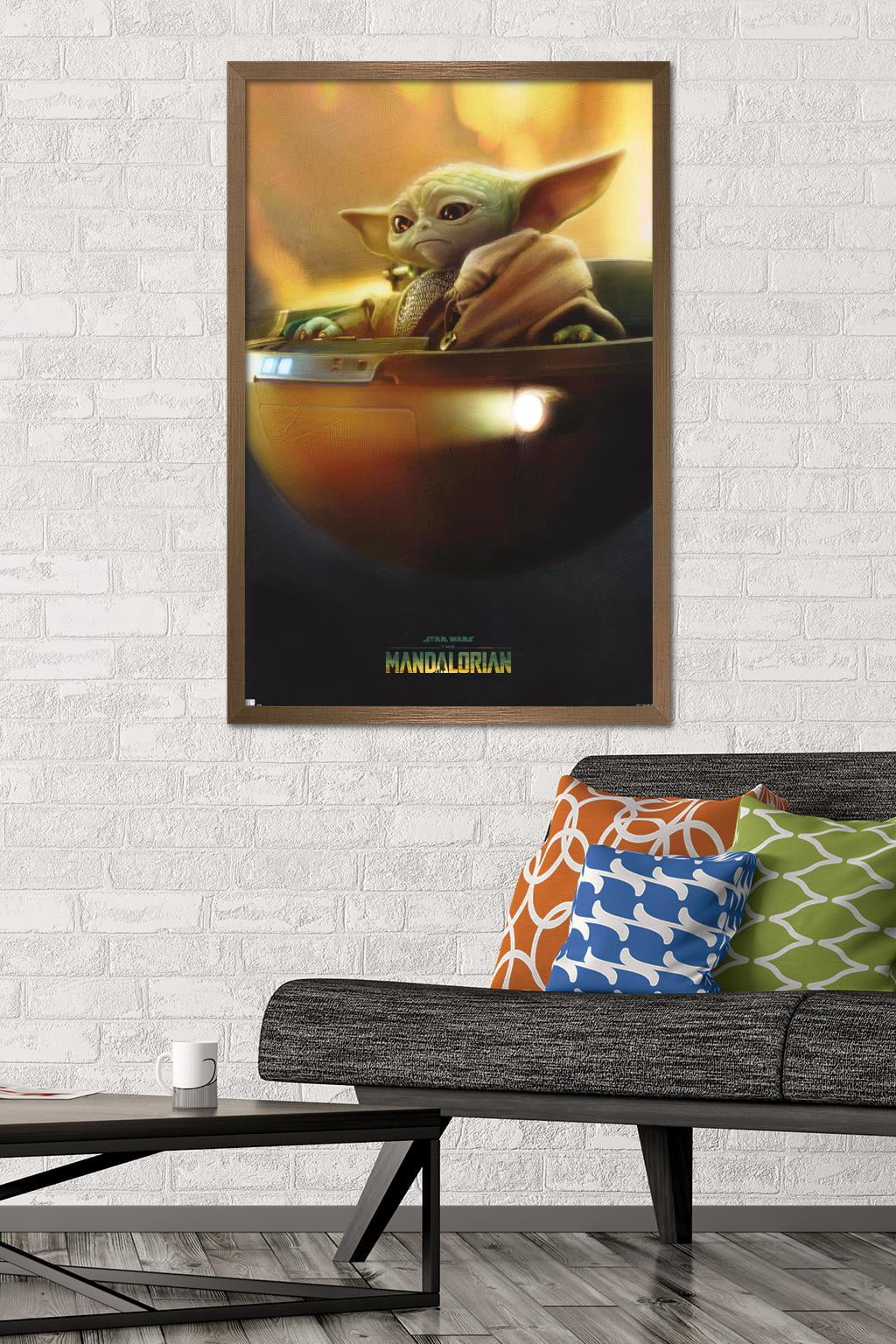 Star Wars: The Mandalorian Season 3 - Grogu in Pod Wall Poster, 22.375" x 34" Framed