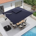 thumbnail image 5 of Purple Leaf 12ft Outdoor Patio Umbrella - Offset Cantilever Design with 360° Rotation, Navy Blue Square Market Umbrella for Deck, Pool, and Garden, 5 of 16