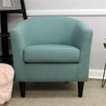 thumbnail image 2 of Fox Hill Trading Windsor 17.5" Traditional Polyester Fabric Club Chair in Blue, 2 of 6