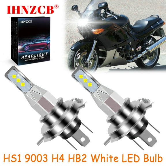IHNZCB for Kawasaki ZZR600 2003-2008 2X HS1 9003 H4 HB2 LED Headlights Bulb 55W White LXB,Motorcycle Light,Y92