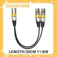 thumbnail image 3 of XLR Splitter Cable, 3 Pin Dual XLR Female to Male Patch Y Cable Balanced Microphone Cord Audio Adaptor (1 Male to 2 Female) - 11.81in,1PC (Purple), 3 of 8