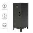thumbnail image 6 of Space Solutions 42.5 inch High 3 Shelf Storage Locker Cabinet, Welded Metal, Fully Assembled, Vented Door, 3 inch Riser Legs, Black, 6 of 14
