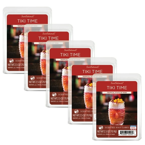 Tiki Time Scented Wax Melts, Scentsationals, 2.5oz (5-Pack)