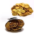 thumbnail image 2 of 100pcs 35mm gold plastic model style design 100 value poker casino chips, 2 of 9