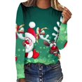 thumbnail image 4 of Camisas Navideñas Para Mujer, Camisetas de Manga Larga, Blusa Informal Holgada Con Cuello Redondo Estampada A La Moda Odeerbi  ODB194681, 4 of 5