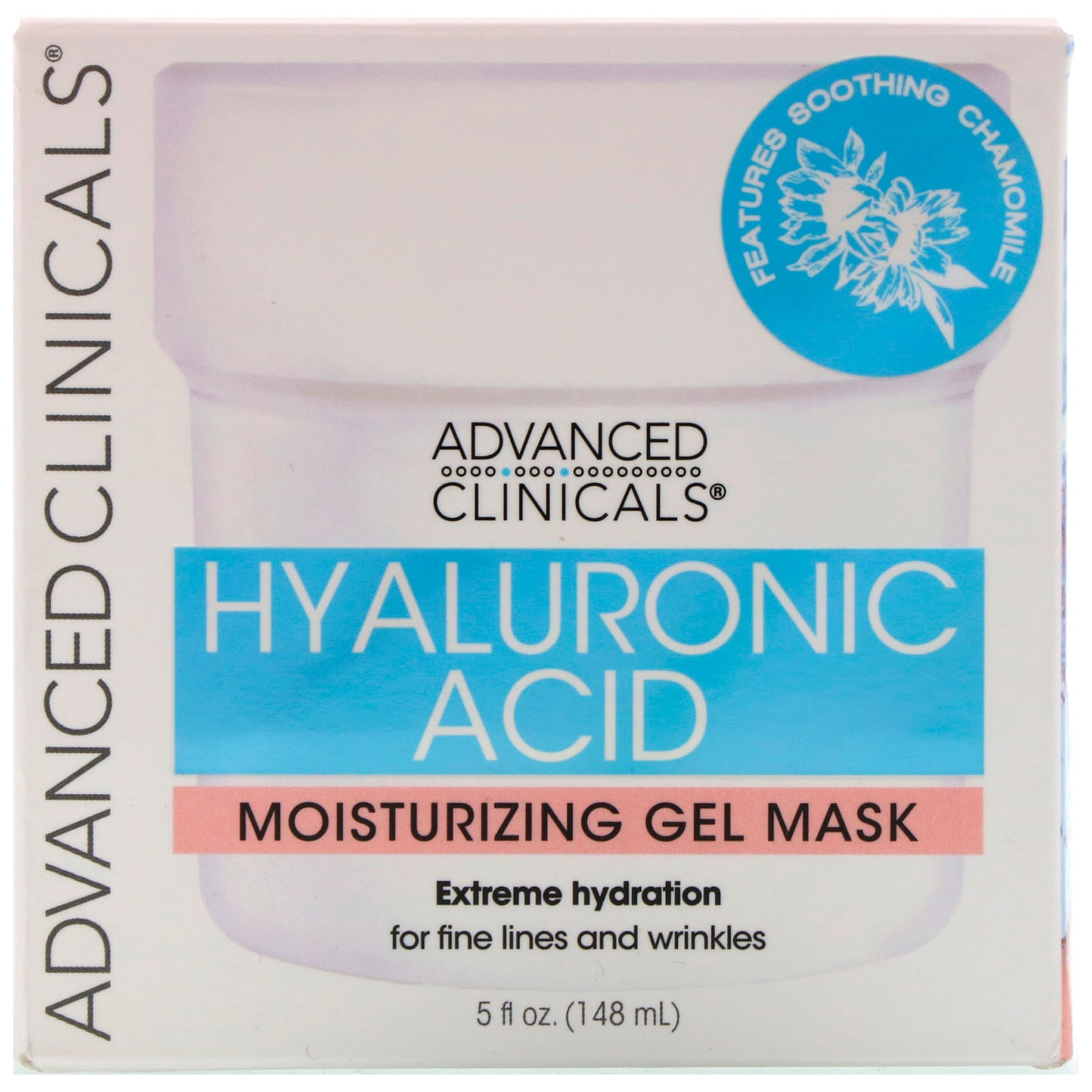 Advanced Clinicals Hyaluronic Acid Moisturizing Gel Face Mask. Extreme