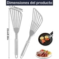 thumbnail image 2 of 2 Espátulas de Acero Inoxidable, Set Profesional para Cocina, Palas de Cocina Multiusos con Diseño Hueco para Asar, Freír y Voltear Pescados, Carnes y Huevos, 2 of 4