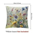 thumbnail image 4 of nygtbtfer Spring Wild Flower Throw Pillow Covers Set of 2 Summer Floral Outdoor Pillows Cover Watercolor Flowers Linen Decorative Cushion Case for Couch Bed Decor White, 4 of 7