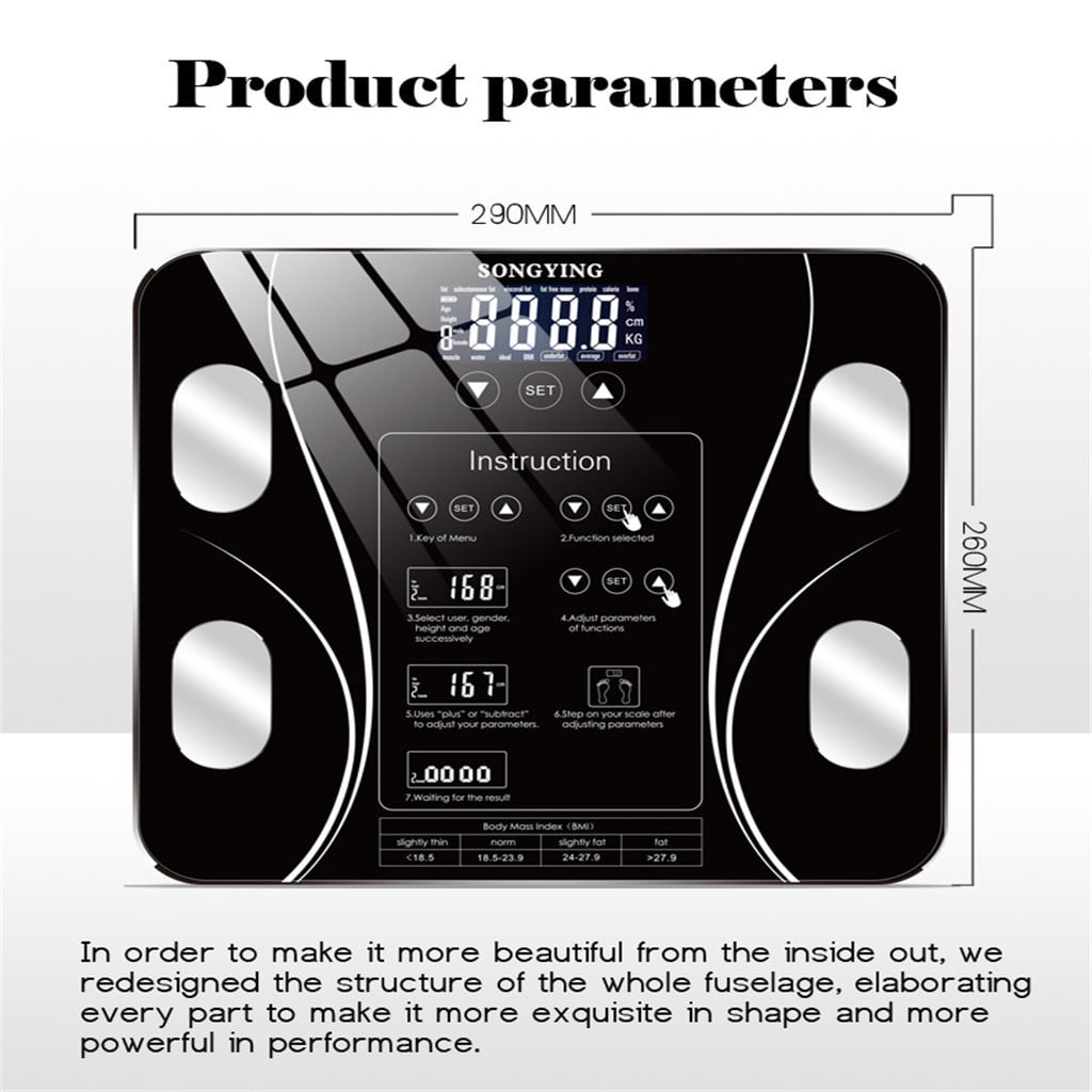Up to 70% off! Anckoeil Small Appliances LED Display Weighing Scale Body Scale Support Weight Human Health