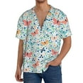 thumbnail image 3 of Easygdp Butterflies Men's Casual Short-sleeved Shirt with Pocket and Button Suitable for Beach Vacation Leisure - 4X-Large, 3 of 7