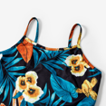thumbnail image 3 of PatPat Family Matching Floral Panel T-shirt and Floral Ruched Drawstring Side Strap Dress Sets, 3 of 4