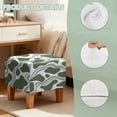thumbnail image 7 of SCRAWLGOD Cow Print Green White Ottoman Slipcover, Washable Square Folding Storage Stool Ottoman Cover Polyester Stretch Fabric Furniture Protector for Indoor Living Room, 7 of 7