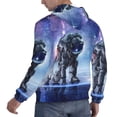 thumbnail image 3 of Bingfone Astronauts Start Running Men'S Drawstring Hoodie Long Sleeve Pocket Sweatshirts-Small, 3 of 9