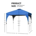 thumbnail image 2 of Patiojoy Tente à Baldaquin 8' x 8' Réglable en Hauteur Auvent Commercial Instantané avec Sac à Roulettes Portable Bleu, 2 of 10