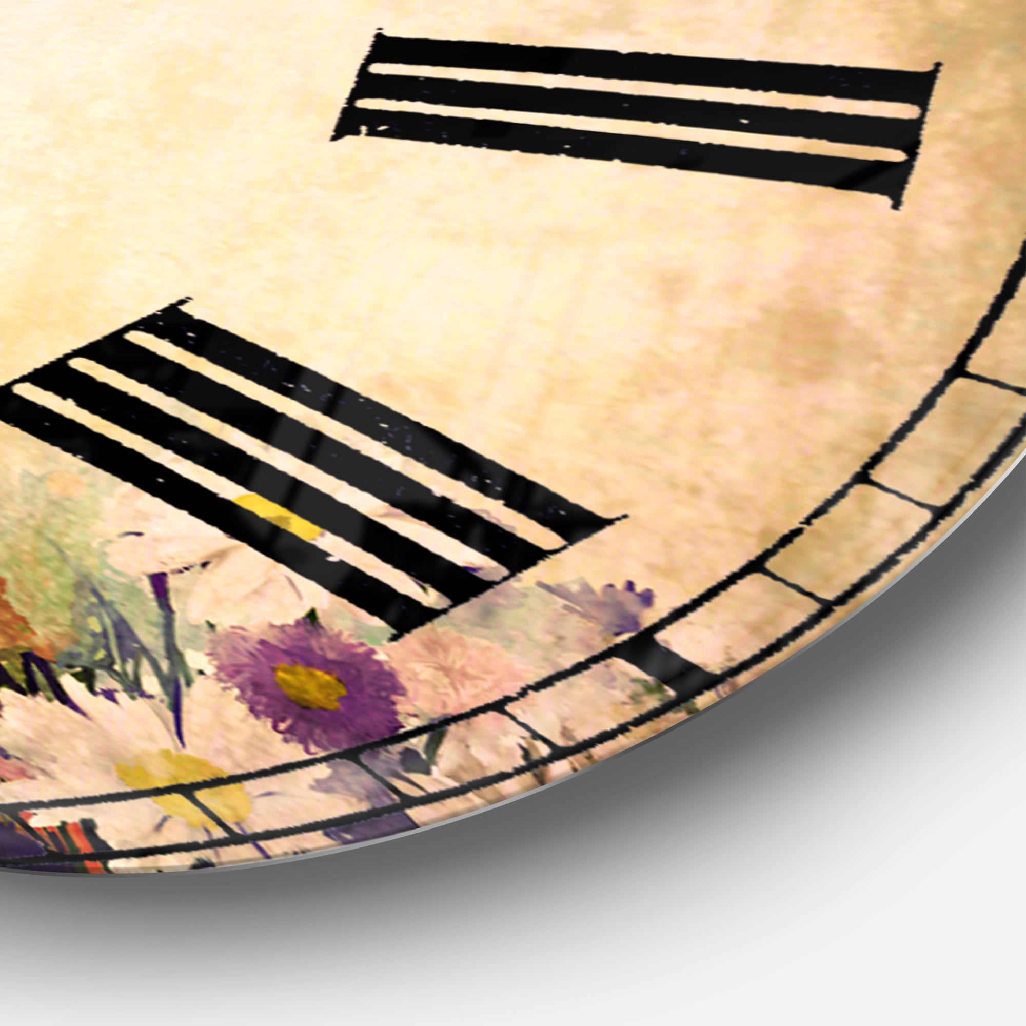 Designart 'Soft Flowers in Spring Background' Traditional wall clock