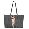 thumbnail image 4 of ZUXONGSY Corgi Print Tote Bag for Women Casual Travel Purse Lightweight Satchel Handbags with Zip Compartments for Travel Shopping, 4 of 6