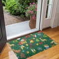 thumbnail image 2 of Green Christmas Santa and Snowman Pattern Door Rugs,Washable Non Slip Door Mats Indoor,Decorative Door Mats,Entry Mat Indoor for Entrance,Bedroom,Kitchen,Bathroom,17"x30", 2 of 6