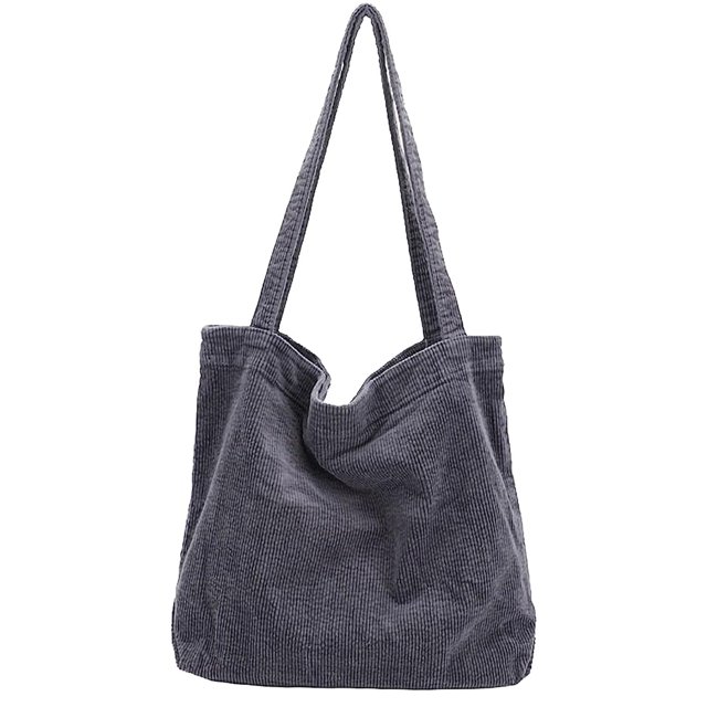 Bolso de mano de pana para mujer y niña, bolso de hombro de lona, bolso grande lindo