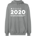 thumbnail image 2 of OXI Hoodie Sweatshirt - 2020 Bad Rating, Basic Casual Hoodie for Men's and Women Fleece Hoodie Long Sleeve - Sport Grey 3X-Large, 2 of 3