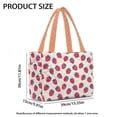 thumbnail image 7 of Pzuqiu Strawberry Print Women's Quilted Tote Bag, Large Capacity Lightweight Orange Puffer Shoulder Handbag with Pockets for Work Shopping Travel College Everyday Use, 7 of 7