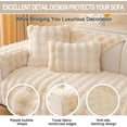 thumbnail image 2 of SHANNA Thick Rabbit Plush Sofa Cover 1 2 3 Seater, Non-Slip L Shape Sectional Corner Sofa Cover Super Soft Faux Fur Sofa Slipcovers for Living Room, 2 of 7