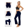 thumbnail image 6 of Stelle Women's Bootcut Yoga Pants with Pockets,High Waisted Tummy Control Workout Yoga Lounge Pants,Full Length Flare Leggings Bootleg Work Dress Pants 30",XS-XXL Navy, 6 of 7