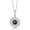 Blue Mystic Topaz, variant on 925 Sterling Silver Oval Millennium Blue Mystic Quartz and Moissanite Pendant Necklace for Women (3.64 Cttw, with 18 inch Silver Chain)