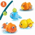 thumbnail image 1 of Baby bath water toy - 4 pcs Magnetic Fishing Games Kids Bathtub Toys, Mold Free Wind-up Toys Swimming Fish Duck Whale Floating Water Toys for Kids Baby Infant, 1 of 5