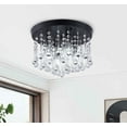thumbnail image 2 of Aiwen Stylish Luxe Crystal Chandelier Ceiling Lamp Modern Decoration Light Fixture Black, 2 of 9