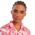 thumbnail image 4 of Barbie Fashionistas Ken Doll 235 in Hawaiian Print Jumpsuit with Green Sandals, Brown Hair, 4 of 7