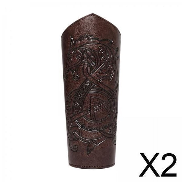 Protector de brazo,Protector de brazo de cuero PU ,Brazalete medieval Disfraz de Steampunk de estilo vintage,Pulsera de guantelete de caballero Protector de muñeca de estilo retro,Muñequera