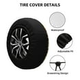 thumbnail image 4 of Gaeub Vehicles 14-17in Tire Cover, Spare Tire Cover, for Camper Caravan, Trailer, Car, Truck, SUV, Jeep - 16 inch, 4 of 9