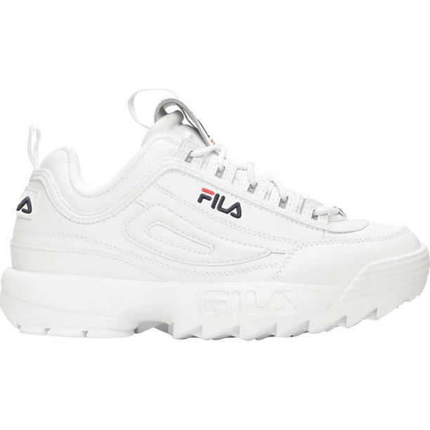 Women's Fila Disruptor II Premium Sneaker White/Navy/Red - Walmart.com