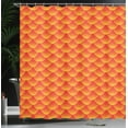 thumbnail image 3 of Ambesonne Orange Shower Curtain, Abstract Fish Scales, 69"Wx70"L, Burnt Orange, 3 of 4